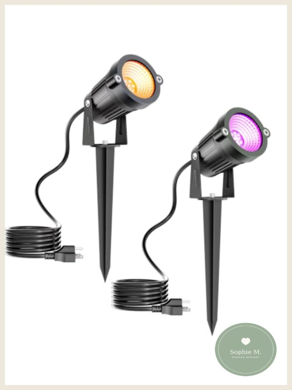 2-Pack LED Outdoor Spotlights Dusk to Dawn IP65 Waterproof Yard Uplighting